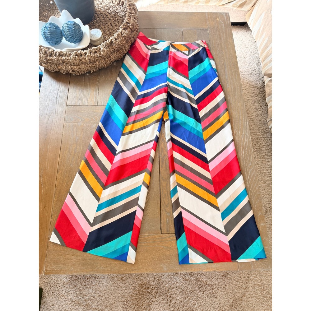 Trina Turk Wide Leg Palazzo Pants Womens Multicolor Size 8‎